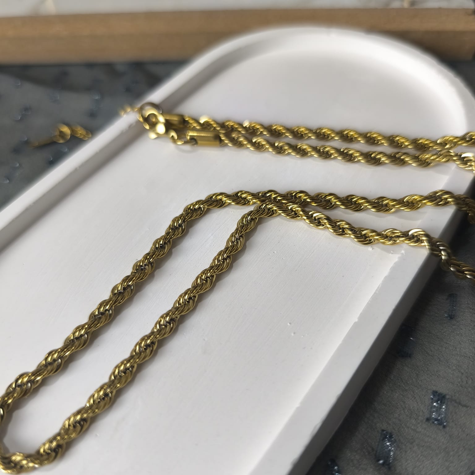 Corde Collier Doré – Halat zincir 4 mm | Chérie cherieonline