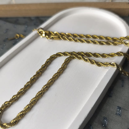 Corde Collier Doré – Halat zincir 4 mm | Chérie - cherieonline Default Title