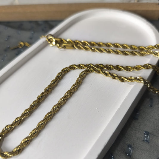 Corde Collier Doré – Halat zincir 4 mm | Chérie cherieonline