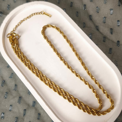 Corde Collier Doré – Halat zincir 4 mm | Chérie - cherieonline Default Title