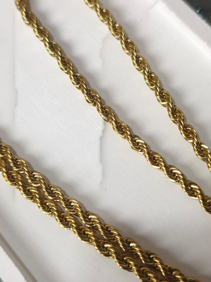 Corde Collier Doré – Halat zincir 4 mm | Chérie - cherieonline Default Title