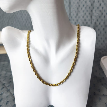 Corde Collier Doré – Halat zincir 4 mm | Chérie - cherieonline Default Title