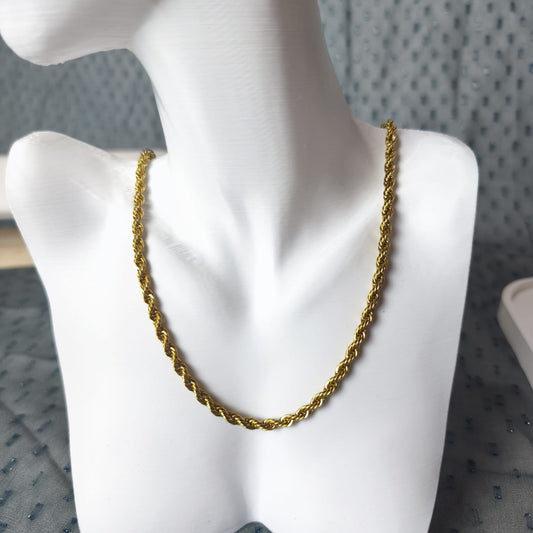 Corde Collier Doré – Halat zincir 4 mm | Chérie cherieonline