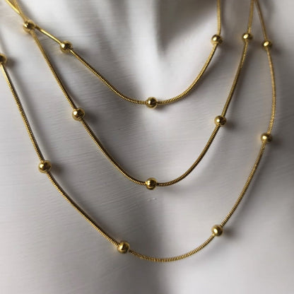 Dorica Collier Doré – Üçlü Dorika | Chérie - cherieonline Default Title