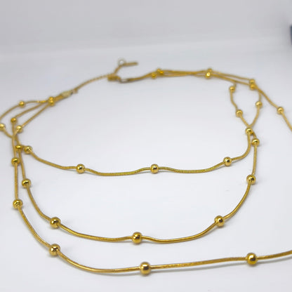 Dorica Collier Doré – Üçlü Dorika | Chérie - cherieonline Default Title