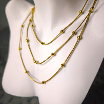 Dorica Collier Doré – Üçlü Dorika | Chérie - cherieonline Default Title