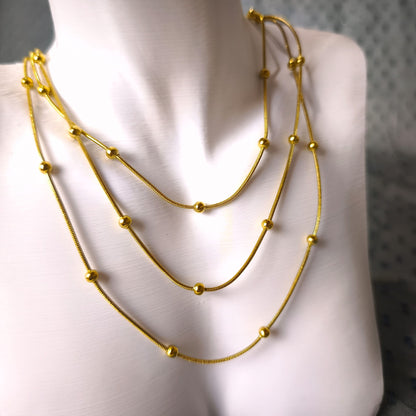 Dorica Collier Doré – Üçlü Dorika | Chérie - cherieonline Default Title