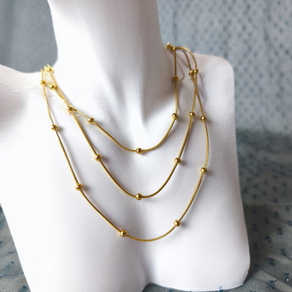 Dorica Collier Doré – Üçlü Dorika | Chérie - cherieonline Default Title