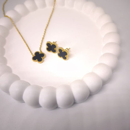 Van Cleef Tarzı Harmonie Parure Siyah Gold | Chérie cherieonline