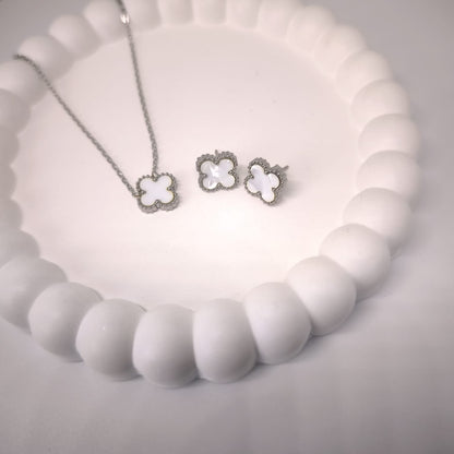 Van Cleef Tarzı Harmonie Parure İnci Beyaz | Chérie cherieonline