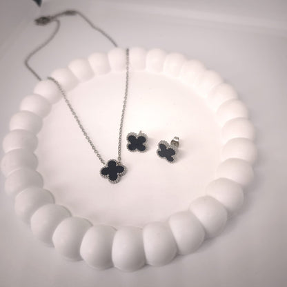 Van Cleef Tarzı Harmonie Parure Kolye Küpe Set | Chérie - cherieonline Default Title