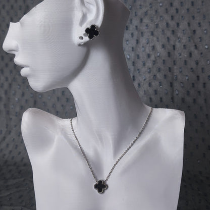 Van Cleef Tarzı Harmonie Parure Kolye Küpe Set | Chérie - cherieonline Default Title