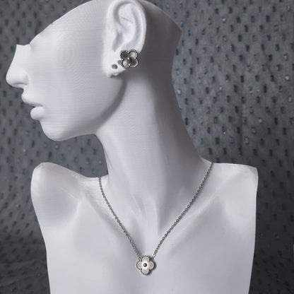 Van Cleef Tarzı Harmonie Parure Gümüş | Chérie - cherieonline Default Title