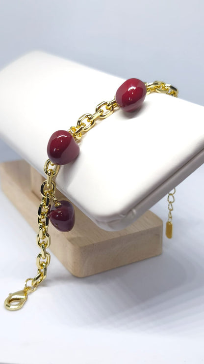 Florélune 14K Altın Kaplama Charm Bileklik | Chérie - cherieonline Default Title