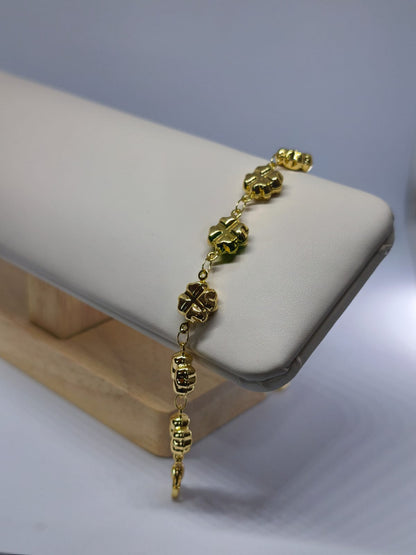 Livia 14K Altın Kaplama Çelik Bileklik - cherieonline Default Title