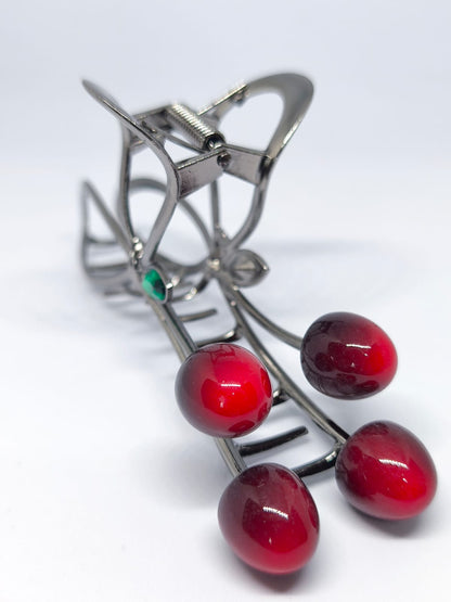 Cerise – Kiraz Süslemeli Alaşım Saç Tokası | Chérie - cherieonline Default Title