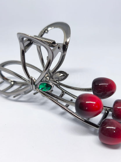 Cerise – Kiraz Süslemeli Alaşım Saç Tokası | Chérie - cherieonline Default Title