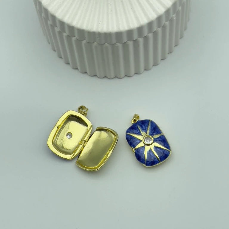 Étoile Saphir Mémoire Collier – Gece mavisi Kapaklı Kolye | Chérie cherieonline