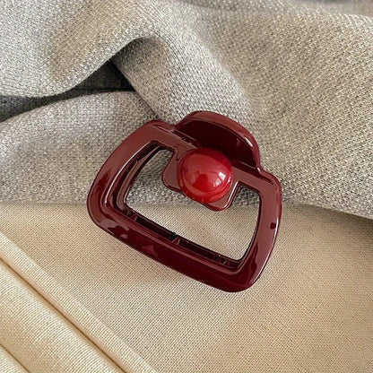 Rosalie – Kırmızı Kare Saç Tokası | Chérie - cherieonline Default Title