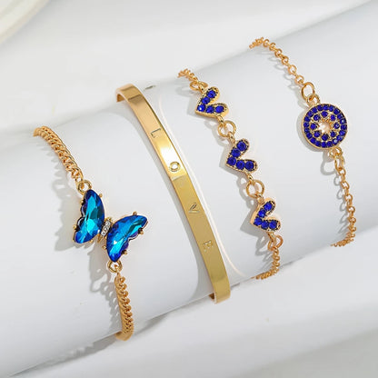 Amourette – 4'lü Mavi Detaylı Bileklik Seti | Chérie - cherieonline Default Title