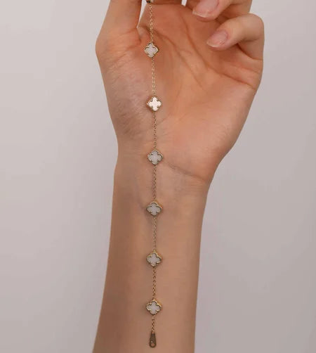 Van Cleef Tarzı Minimal Or Blanc cherieonline