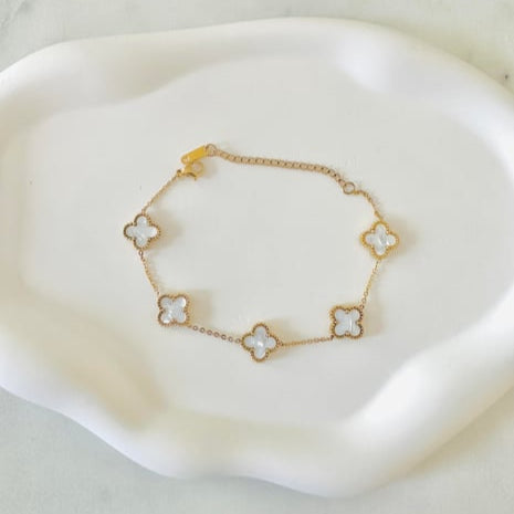 Van Cleef Tarzı Minimal Or Blanc cherieonline