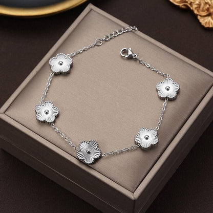 Fleur Argentée Van Cleef Bileklik| Chérie - cherieonline Default Title