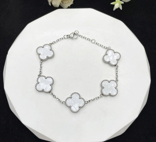 Argent Blanc Van Cleef Bileklik  | Chérie cherieonline