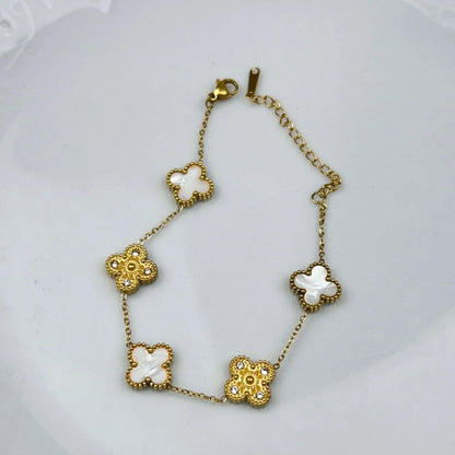 Fleur Blanc Van Cleef Bileklik | Chérie - cherieonline Default Title