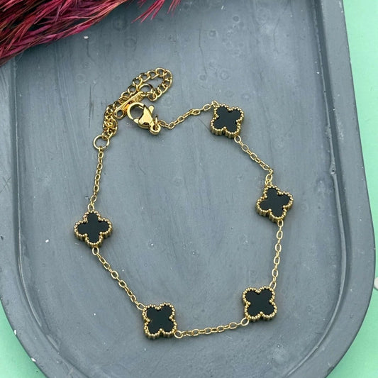 Cloverelle Minimal – Dört Yapraklı Yonca Charm Bileklik | Chérie cherieonline