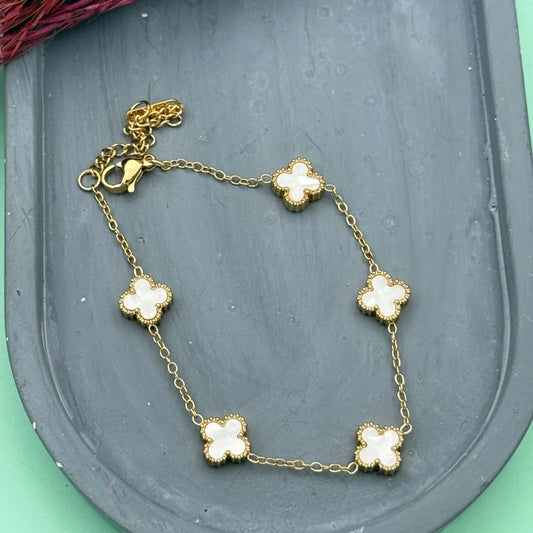 Van Cleef Tarzı Minimal Or Blanc cherieonline