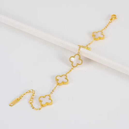 Or Blanc Van Cleef Bileklik | Chérie cherieonline
