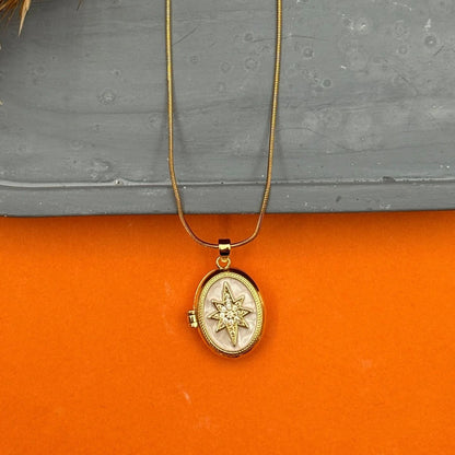 Étoile Mémoire Locket – Kapaklı Yıldız Kolye | Chérie cherieonline