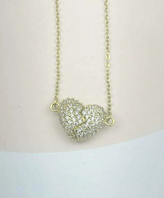 Birleşen Kalpler Mıknatıslı Kolye | Chérie cherieonline