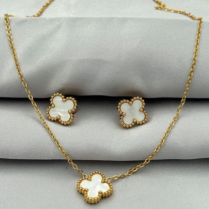 Van Cleef Tarzı Harmonie Parure Beyaz Gold | Chérie cherieonline