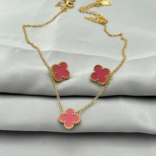 Van Cleef Tarzı Harmonie Parure Rouge | Chérie cherieonline