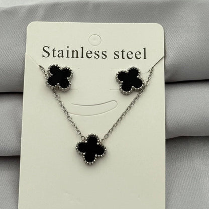 Van Cleef Tarzı Harmonie Parure Kolye Küpe Set | Chérie - cherieonline Default Title