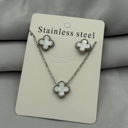 Van Cleef Tarzı Harmonie Parure İnci Beyaz | Chérie cherieonline