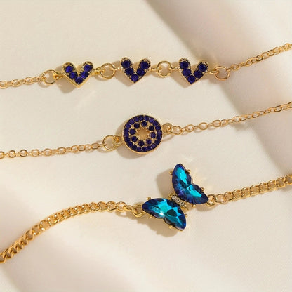 Amourette – 4'lü Mavi Detaylı Bileklik Seti | Chérie - cherieonline Default Title