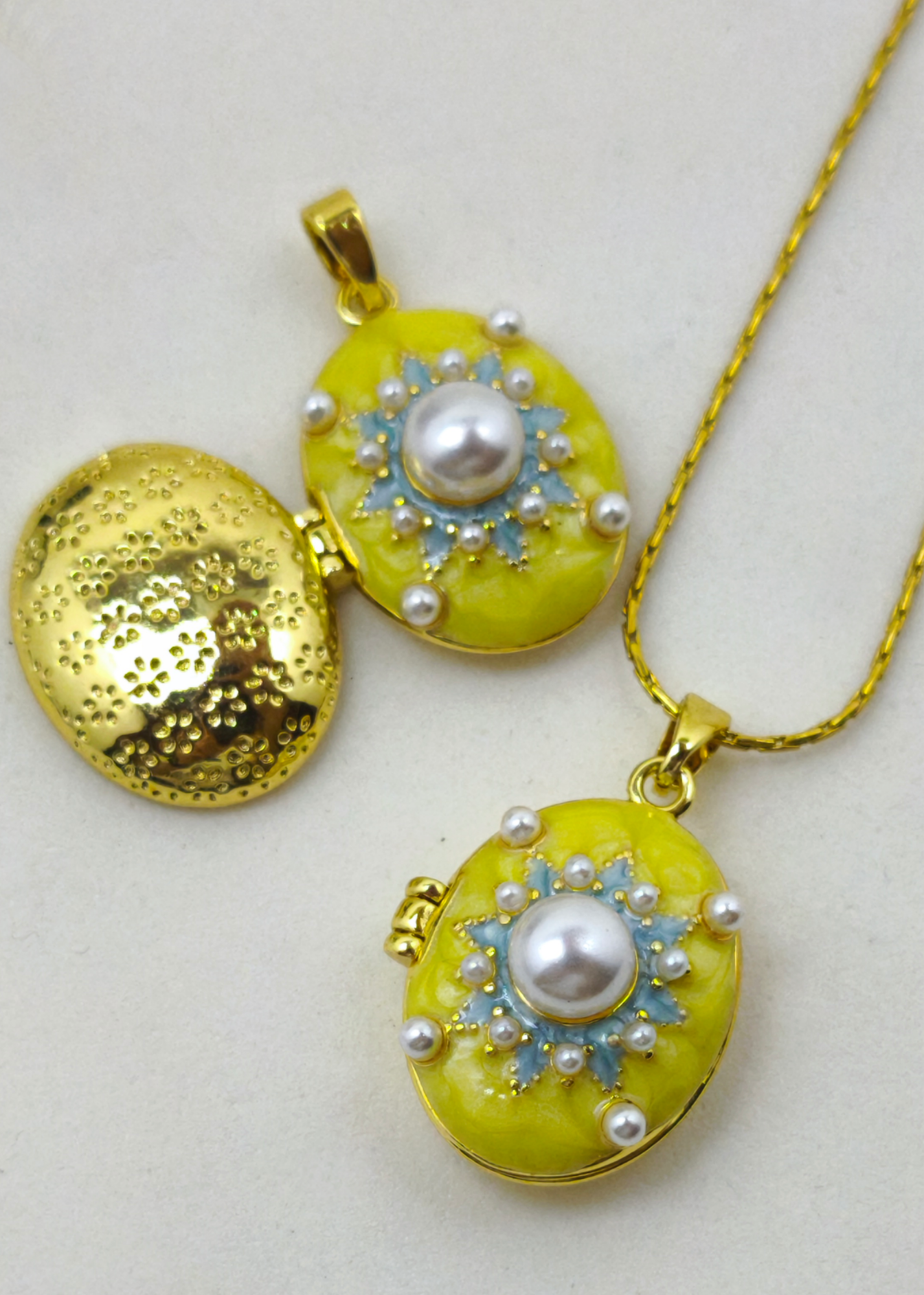 İnci Soleil – Kapaklı Kolye | Chérie cherieonline